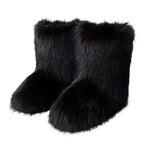 Bota Peluda Faux Fur Neve Feminina