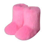 Bota Peluda Faux Fur Neve Feminina