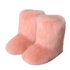 Bota Peluda Faux Fur Neve Feminina