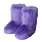 Bota Peluda Faux Fur Neve Feminina