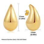 Brinco de Gotas Banhado a Ouro