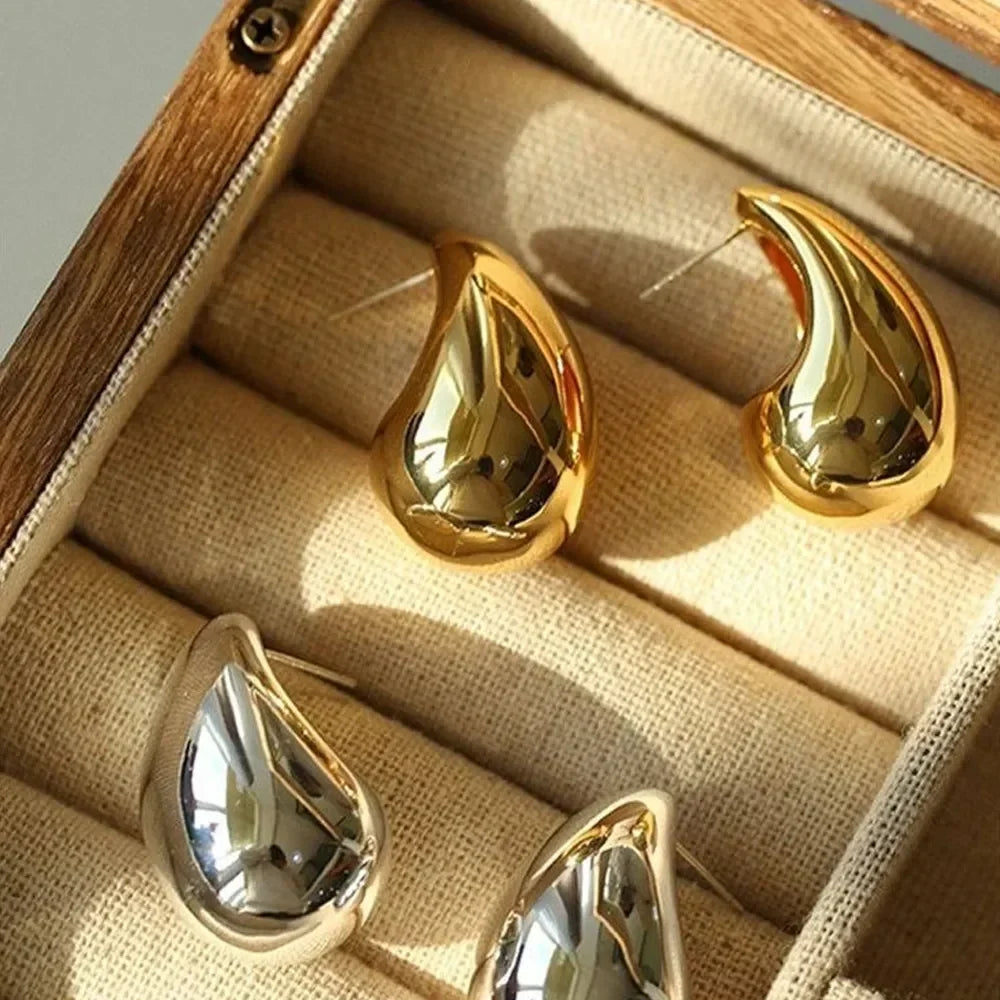 Brinco de Gotas Banhado a Ouro