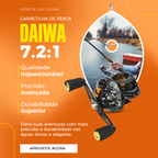 Carretilha de Pesca Daiwa 7.2:1 Anti Cabeleira + Brinde Exclusivo