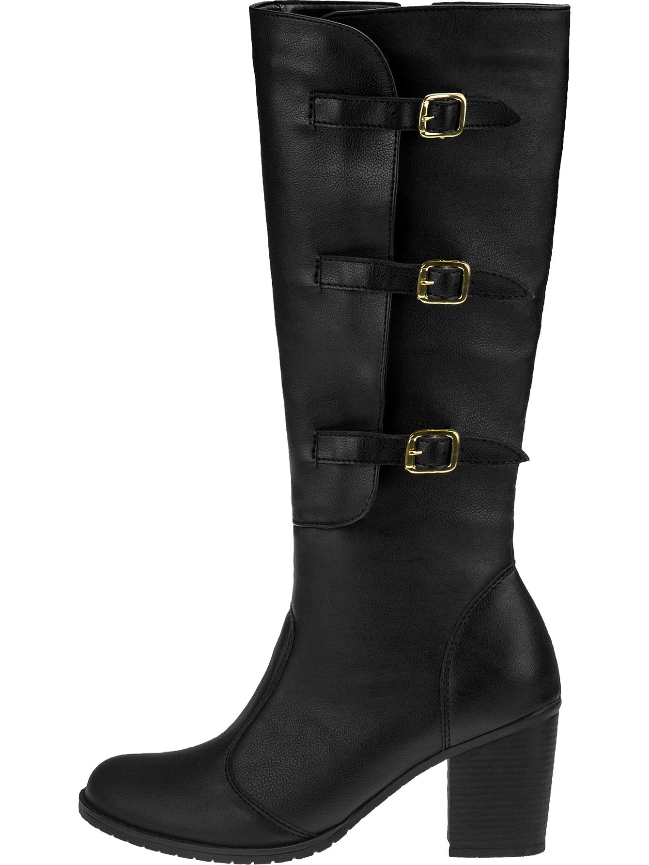 Bota Feminina Cano Longo Ajustável com Zíper