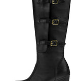 Bota Feminina Cano Longo Ajustável com Zíper