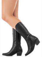 Bota Feminina Western Texana Country Rodeio Cano Alto