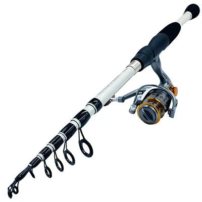 Kit de Pesca Premium: Vara de Pesca Telescópica Ghotda 1.6-2.4M com Molinete High Speed DC