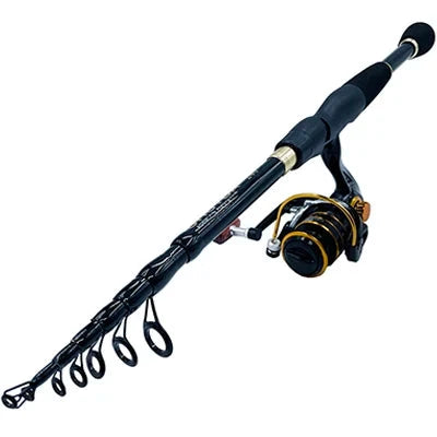 Kit de Pesca Premium: Vara de Pesca Telescópica Ghotda 1.6-2.4M com Molinete High Speed DC