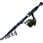 Kit de Pesca Premium: Vara de Pesca Telescópica Ghotda 1.6-2.4M com Molinete High Speed DC