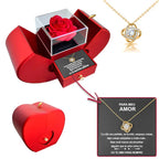 Rosa Eterna + Colar I Love You