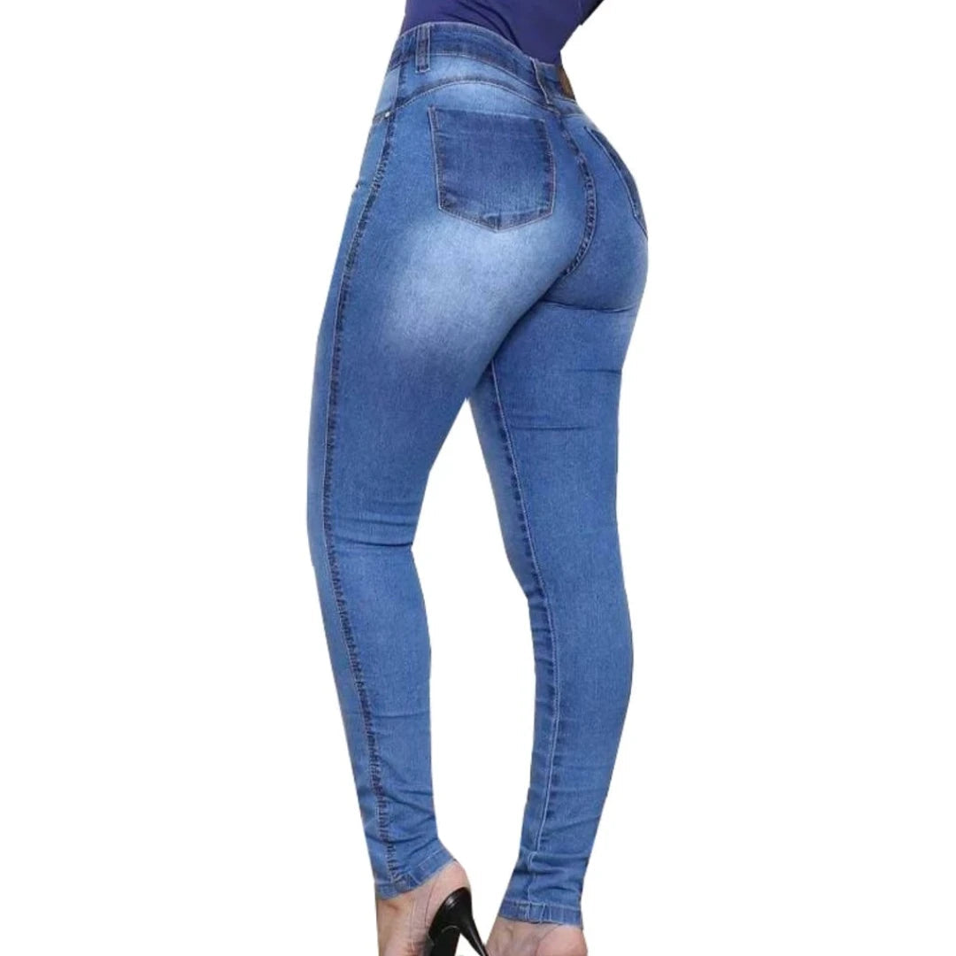 Calça Feminina Jeans Com Elastano Levanta Bumbum (KIT 2 CALÇAS)