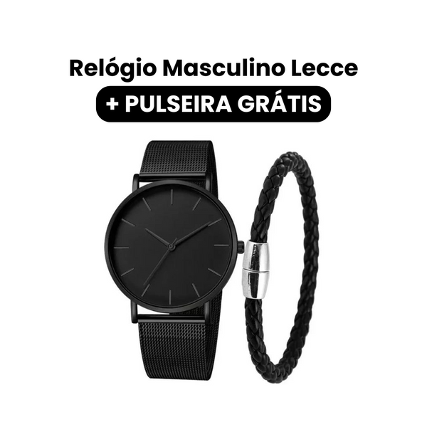 Relógio Sport Fino Masculino Lecce (+ Brinde Exclusivo)