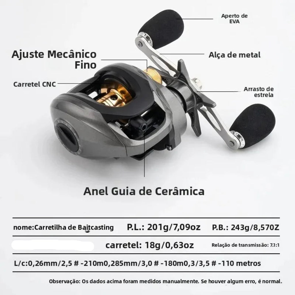 Carretilha Pen 7.1:1 com 18 + 1 Rolamentos