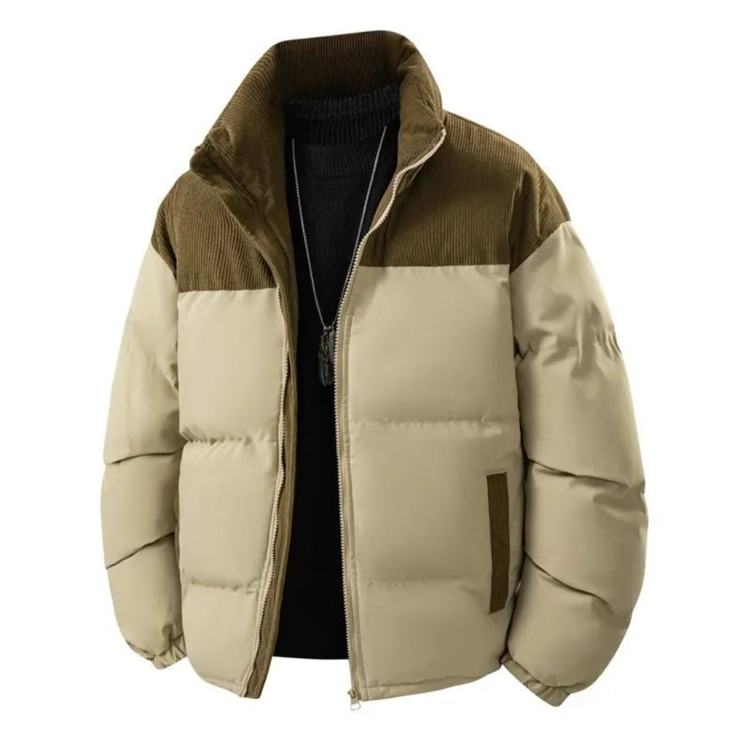 Jaqueta Térmica Masculina Alpine Block| Forro Quente + Estilo Premium
