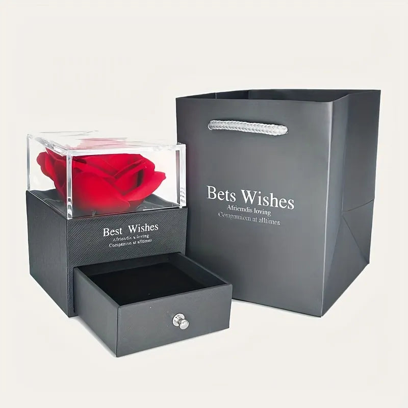 Caixa de joias rosa da vida eterna - lojaidealgolden