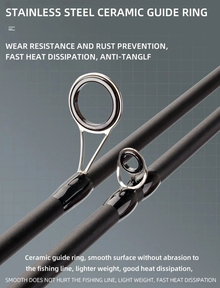 Vara de Pesca Premium de Carbono para Viagem
