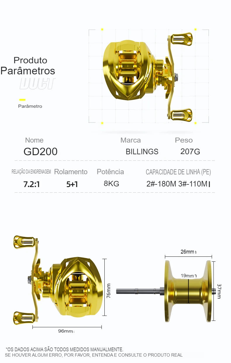 Carretilha Gold 7.2:1