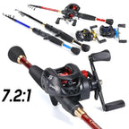 Kit Carretilha com Freio Magnético Anti Cabeleira com Vara Pesca Sugay Fish - lojaidealgolden