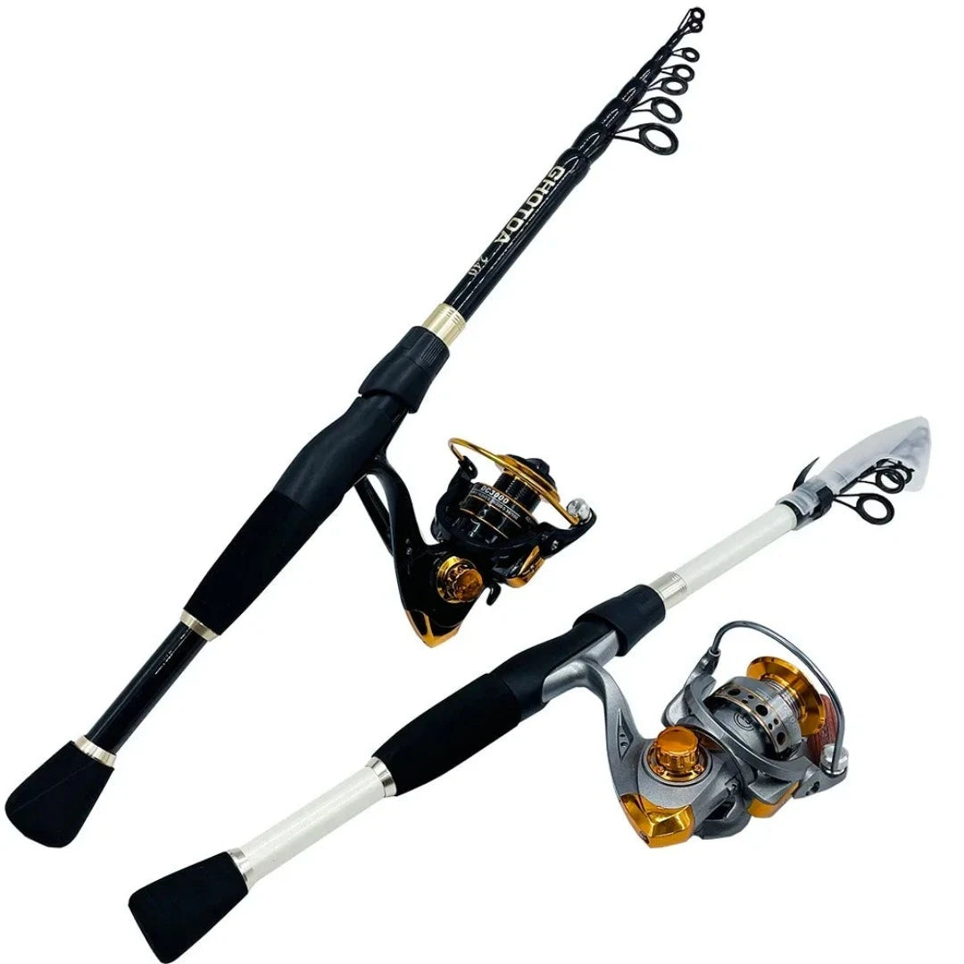 Kit Pesca Economico Vara Fibra de Carbono + Molinete Profiddional