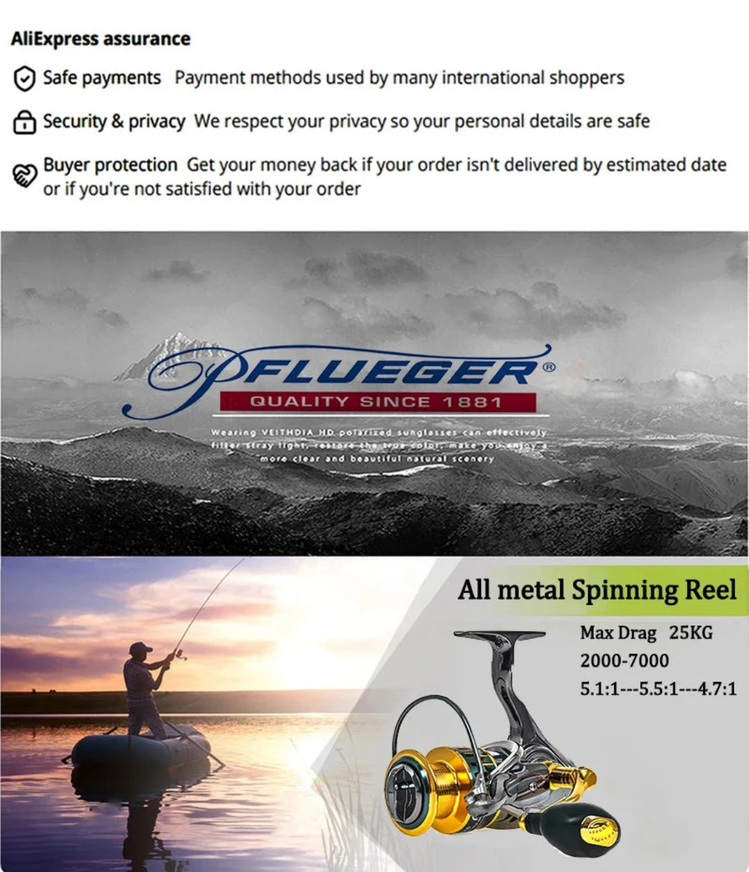 Molinete de Pesca Geração 2024 Alta Velocidade 25Kg Drag