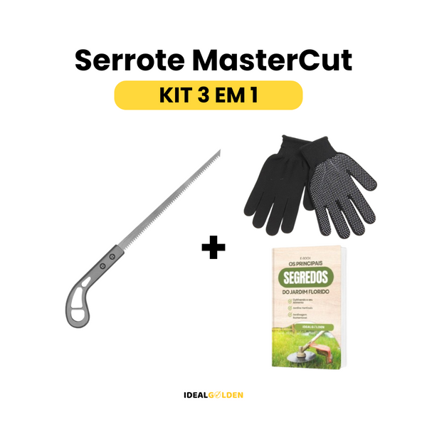 Kit 3 em 1: Serrote MasterCut + Luvas de Proteção (Corte 100% Preciso e Seguro!) + BRINDE EXCLUSIVO