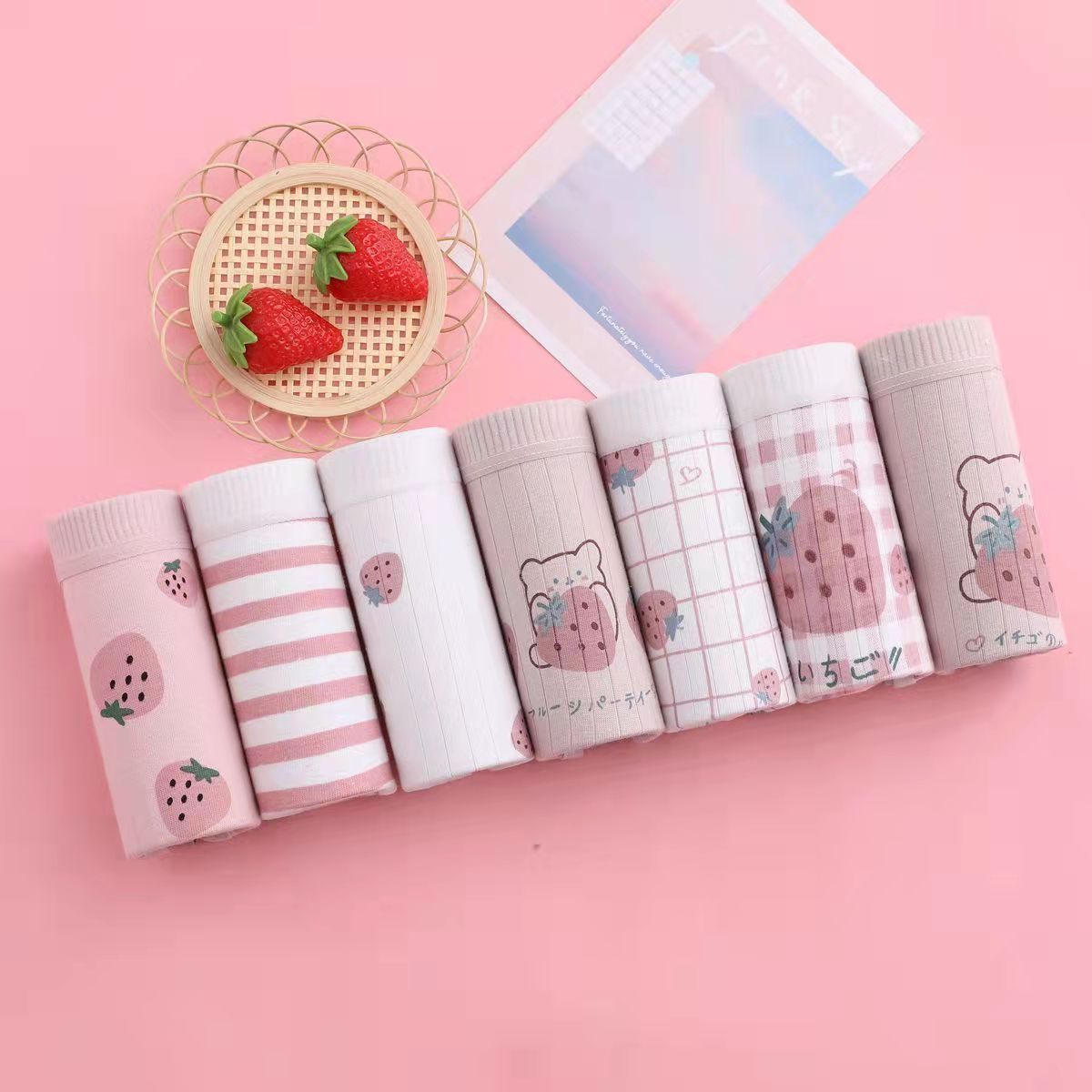 Kit Com 7 Calcinhas Antibacterianas - 100% Algodão - lojaidealgolden