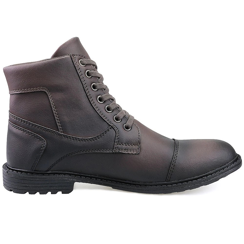 Coturno Masculino Casual com Cadarço e Zíper Ajustável