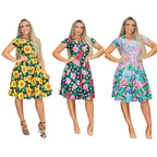 Kit 3 Vestidos Feminino Evangélico Rodado Oferta (Pague 2 e Leve 3)