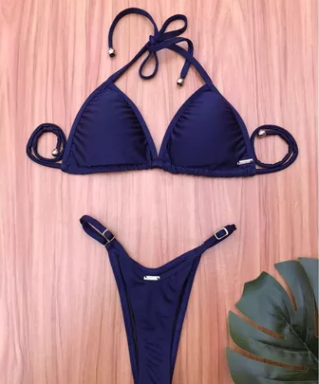 Biquíni Cortininha Fio Dental Bojo Removível Cós Regulável 2025