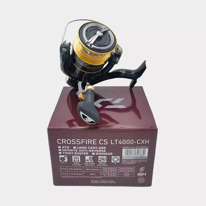 Molinete Daiwa Crossfire CS com Recolhimento 6.2:1 (260 e 295g Peso) de 10 à 12kg Arrasto