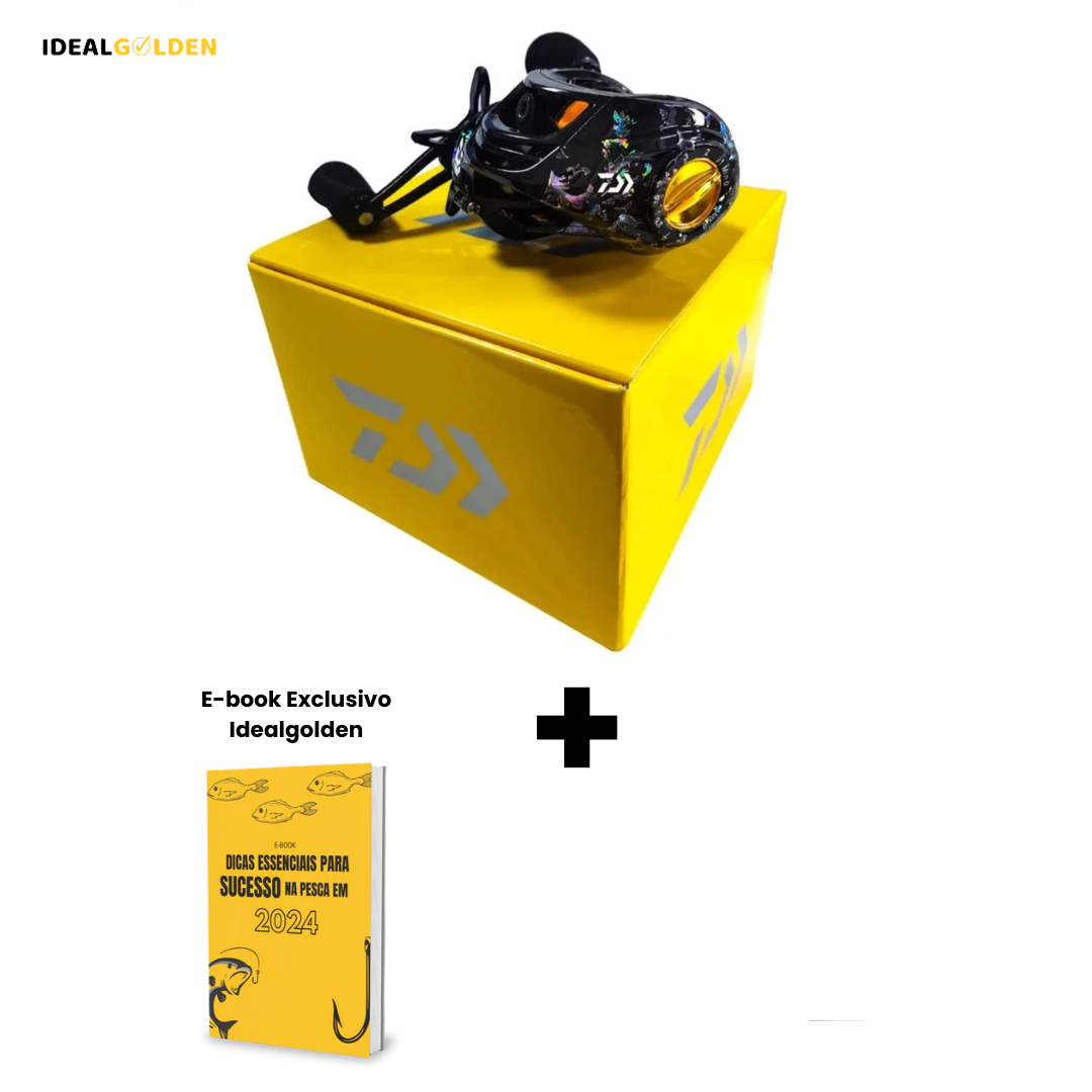 Carretilha de Pesca Daiwa 7.2:1 Anti Cabeleira + Brinde Exclusivo
