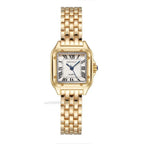 Relógio de Quartzo Feminino de Luxo + Pulseira de Lige Dourada