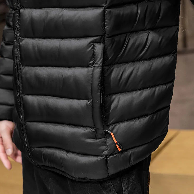 Jaqueta Puffer Masculina Com Capuz Removível Luxy
