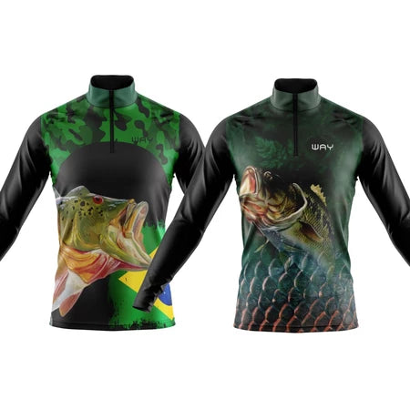 Kit 2 Camisas de Pesca Manga Longa Tucunaré