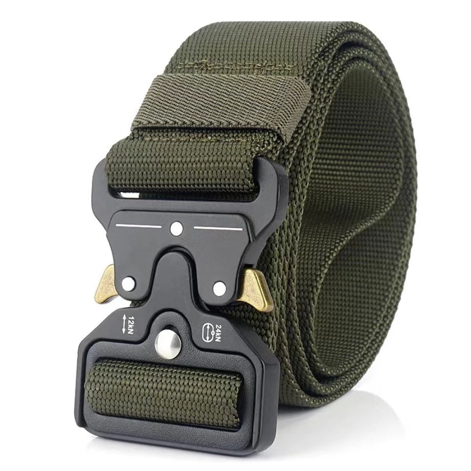 Cinto tático Militar Largo Masculino Nylon Fivela Liga de Zinco e Engate Rápido - lojaidealgolden