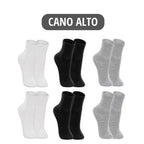 Kit 12 Pares de Meias Cano Alto - lojaidealgolden