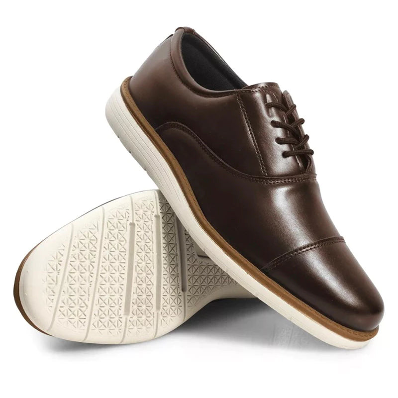 Kit ModernMan 5 em 1: 2 Sapatos Oxford Masculino Couro Legítimo + 3 Brindes Exclusivos: Cinto, Carteira e Relógio