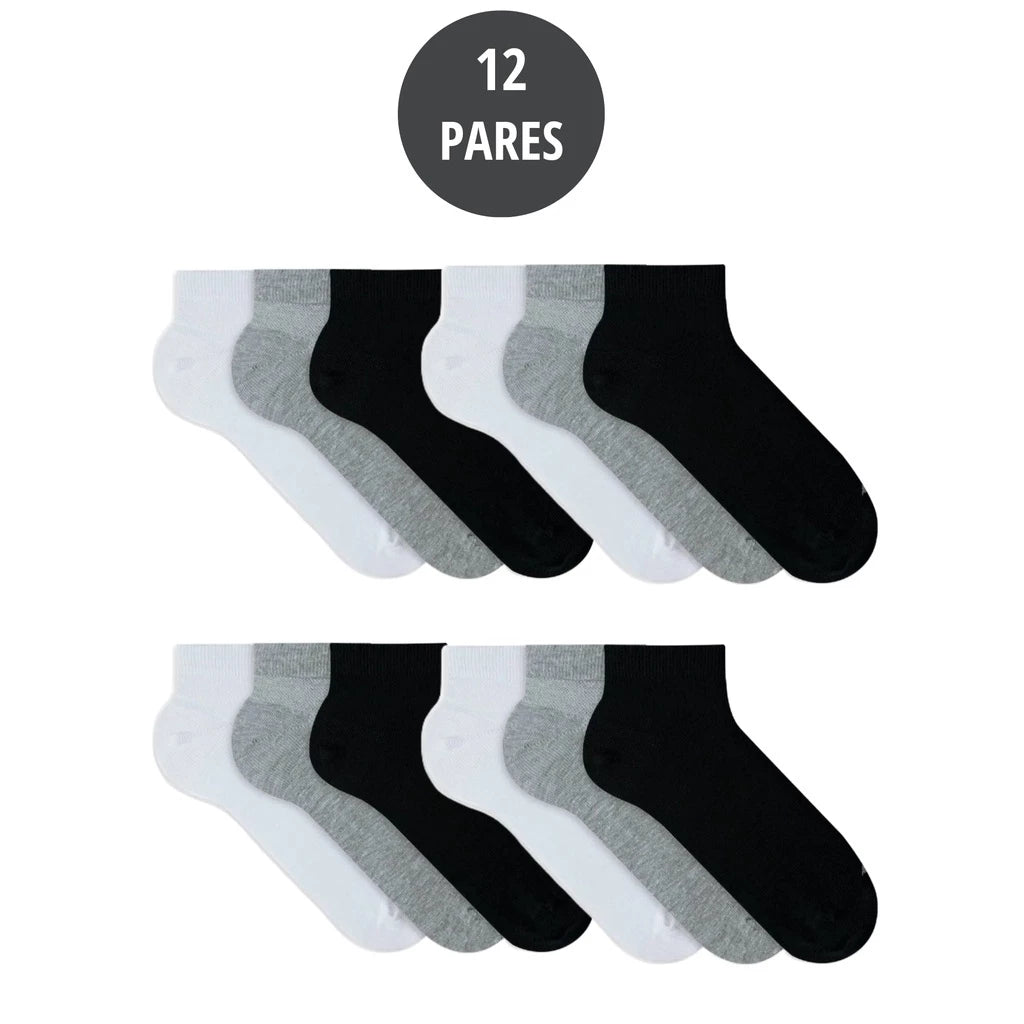 Kit 10 Cuecas Boxer Microfibra Adulto + 12 Pares Meias Algodão (GRÁTIS)