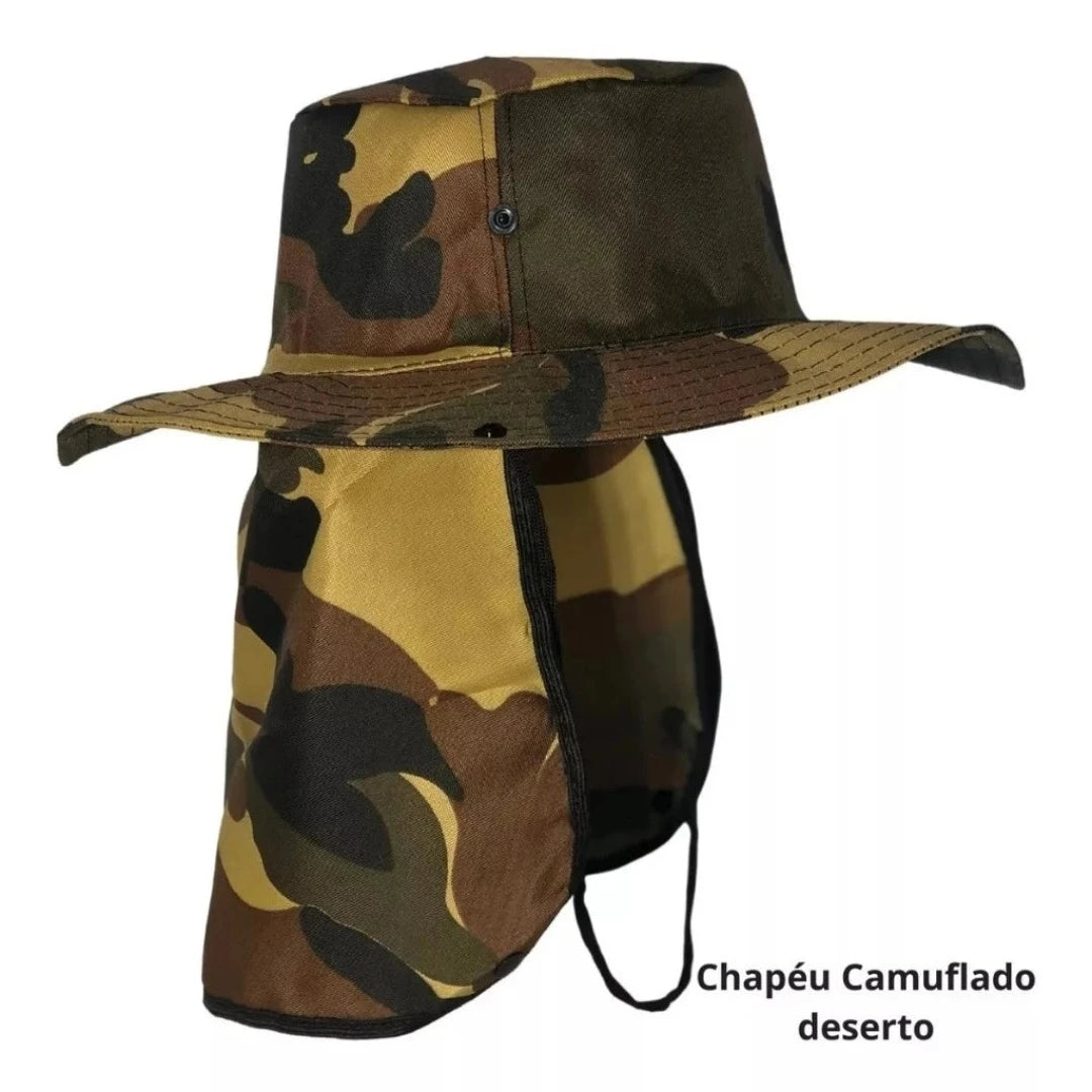 Chapéu Pescador Australiano Proteção Nuca Pescoço