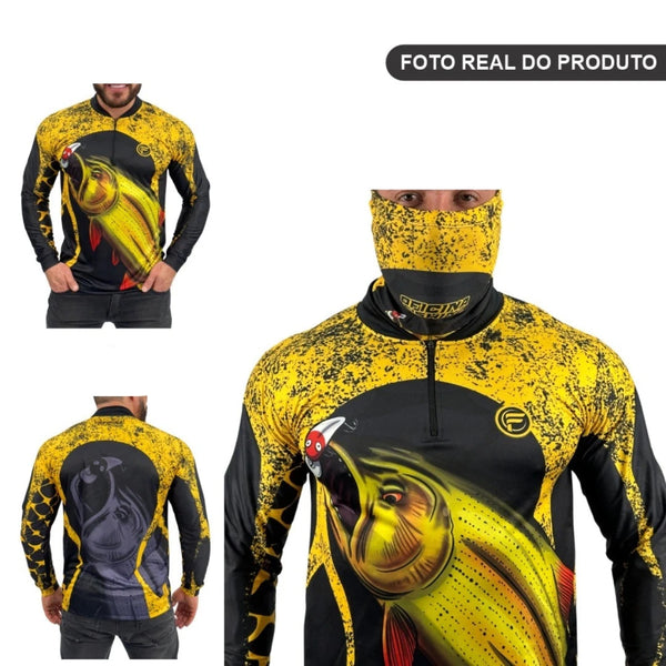 Camisa de Pesca Dryfit + Brinde Bandana com Proteção Térmica UV50