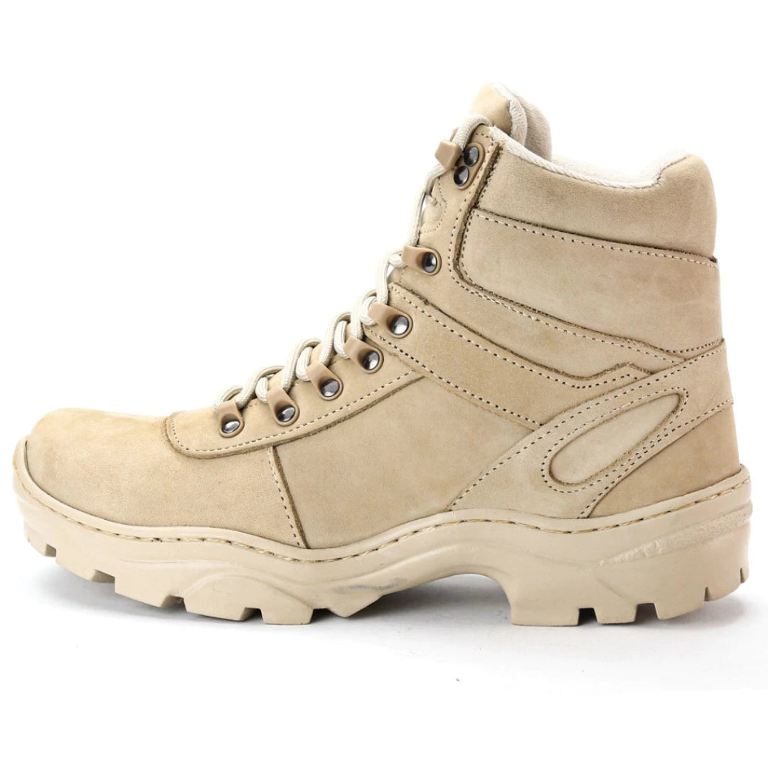 Bota Coturno Rebento Adventure Militar Couro Areia