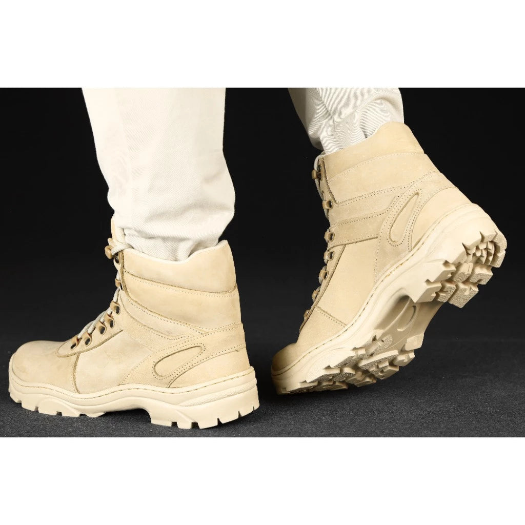 Bota Coturno Rebento Adventure Militar Couro Areia
