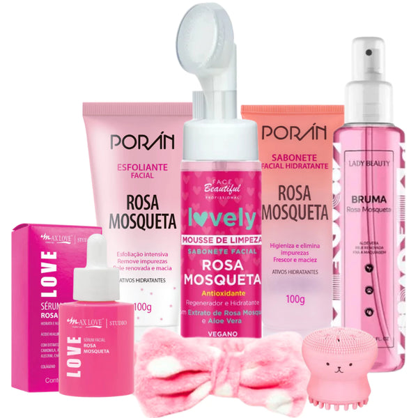 Kit Skin Care Profissional Mosqueta 5 em 1 + 2 Brindes Exclusivos