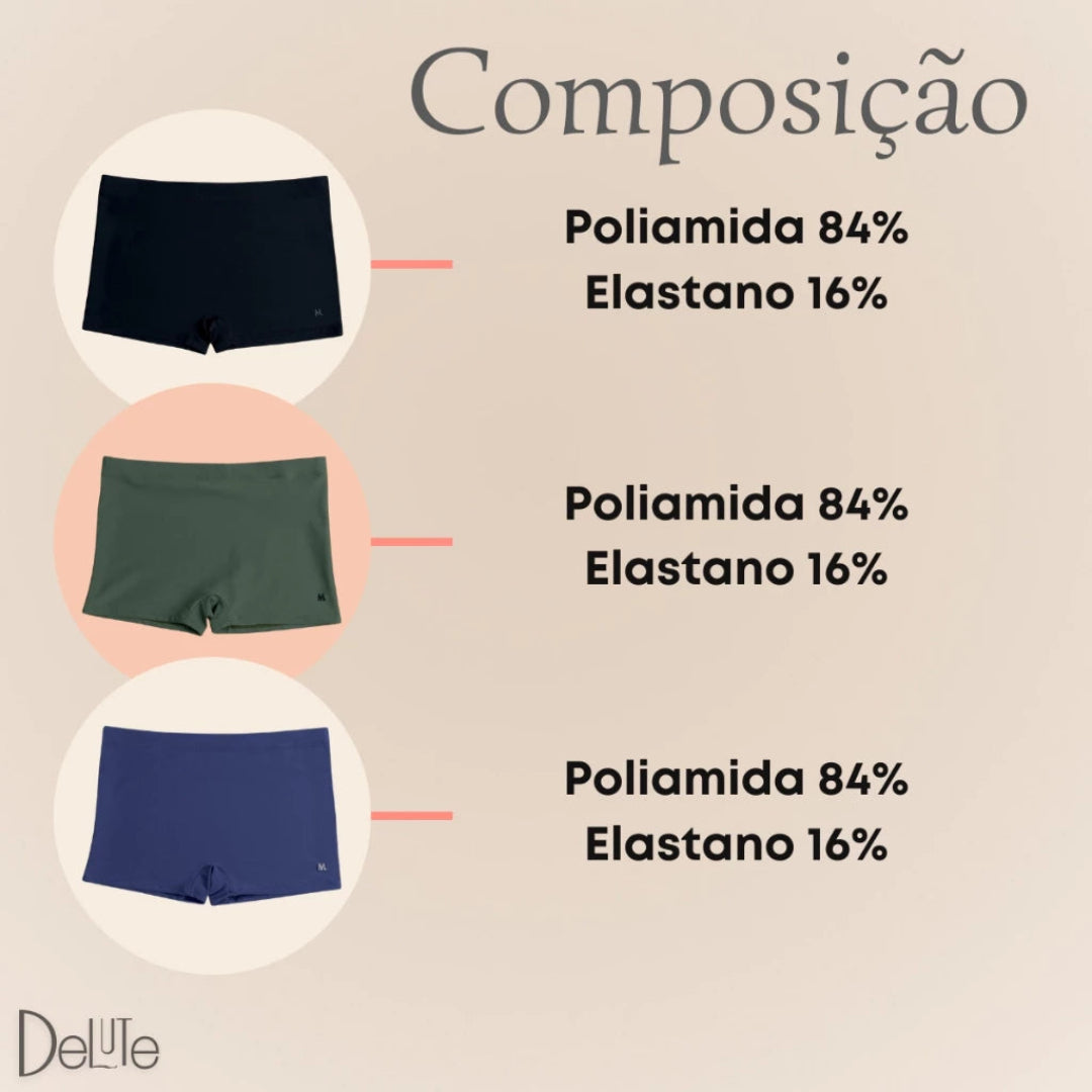 Sunga Boxer Massh Lisa Forrada com Cordão de Regulagem Masculina Adulto Moda Praia FPS 50