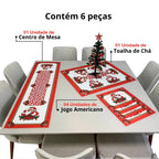 (COMPRE 5 E LEVE 6) Kit de Mesa Natalina Estilo Americano de Luxo