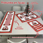 (COMPRE 5 E LEVE 6) Kit de Mesa Natalina Estilo Americano de Luxo
