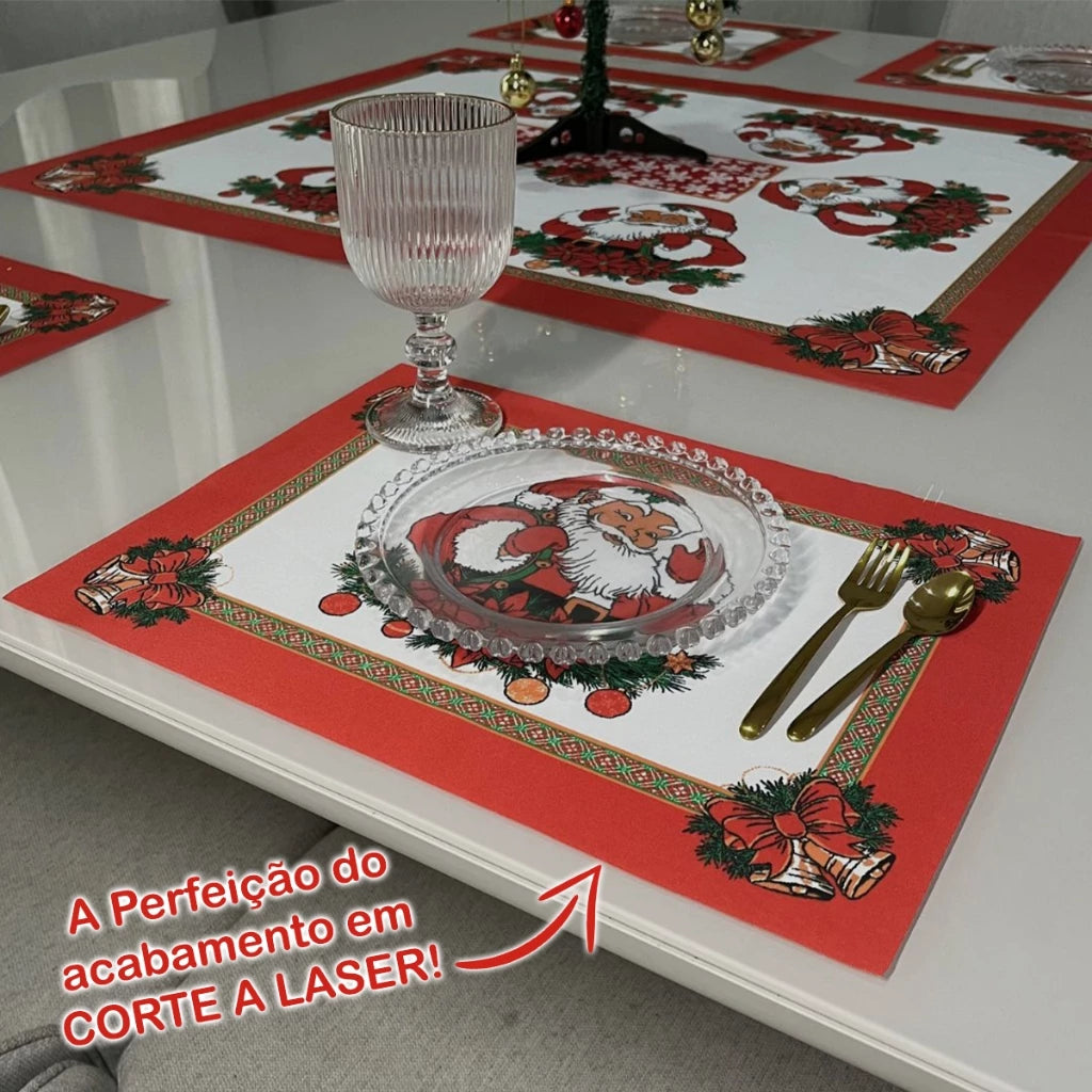 (COMPRE 5 E LEVE 6) Kit de Mesa Natalina Estilo Americano de Luxo