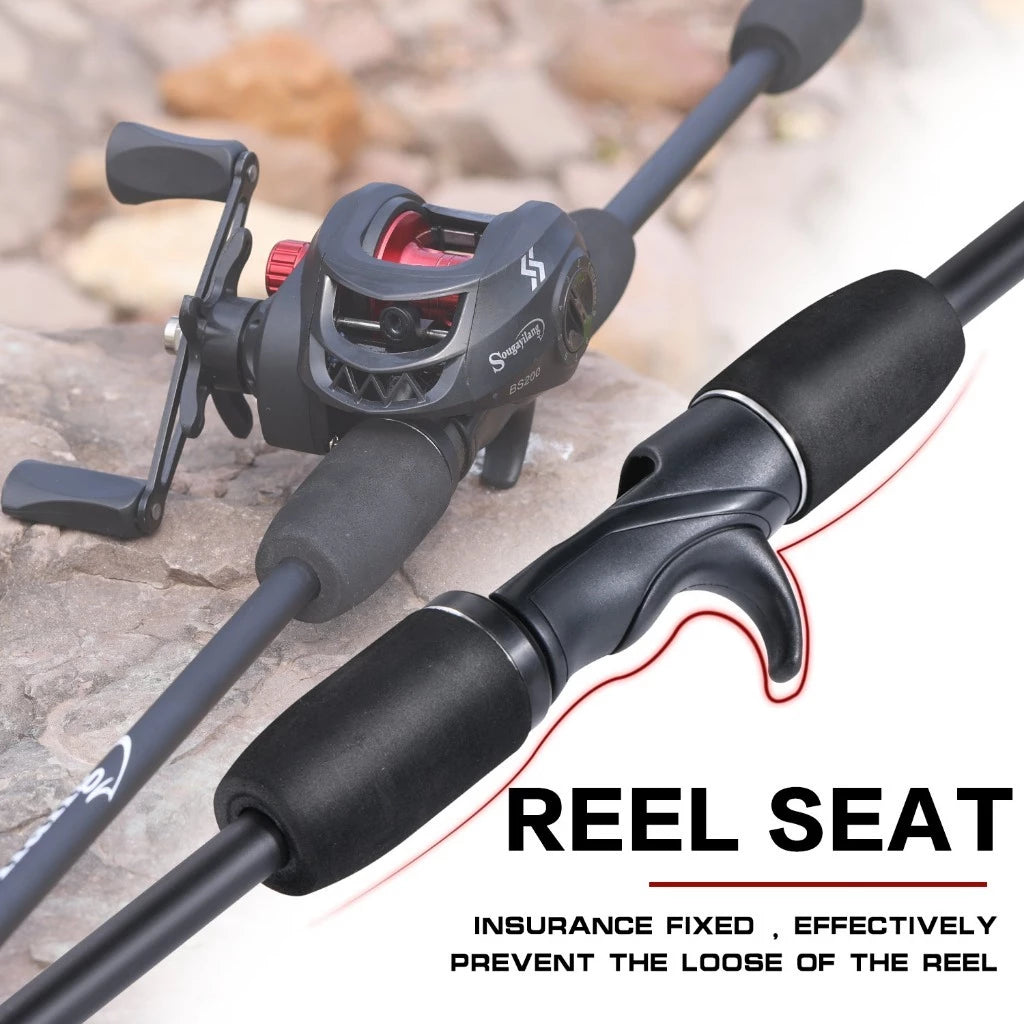 Carretilha de Pesca 30KG Drag + Vara de Pesca em Fibra de Carbono