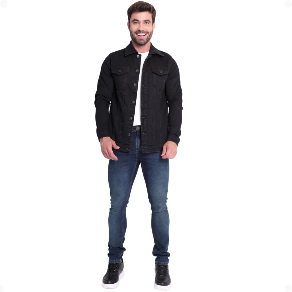 Jaqueta Jeans Sarja Masculina Fit
