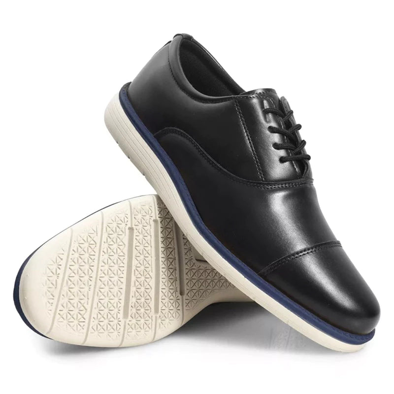 Kit ModernMan 5 em 1: 2 Sapatos Oxford Masculino Couro Legítimo + 3 Brindes Exclusivos: Cinto, Carteira e Relógio
